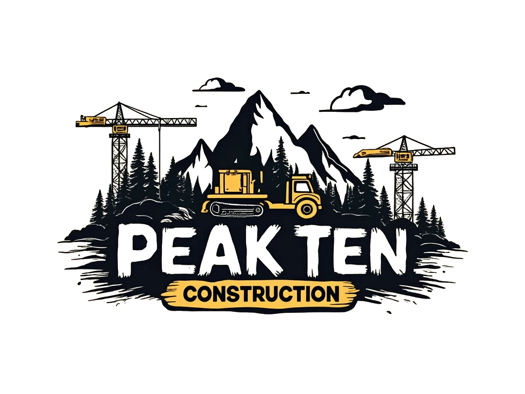 Peak Ten Construction illustrated logo